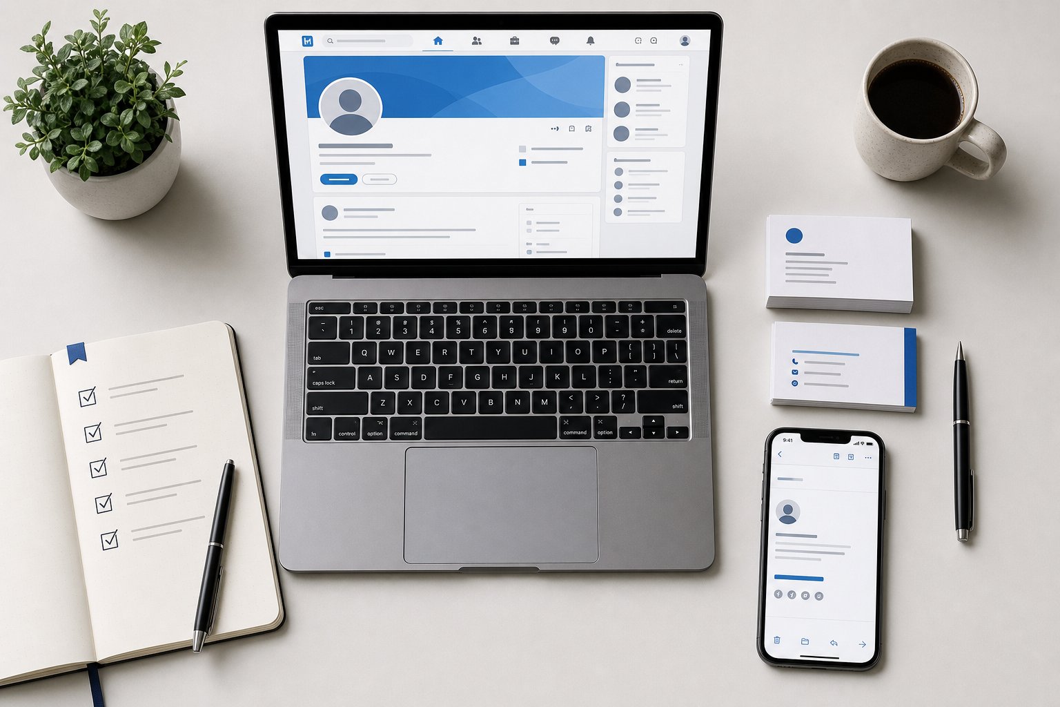 professional touchpoints to update during a name transition from linkedin profiles to business cards and email signatures