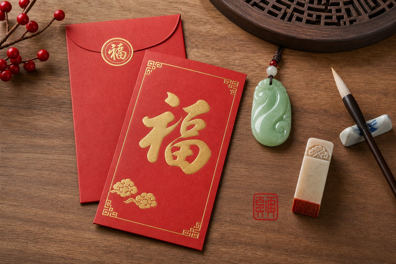 red envelopes jade pendants and name seals offer practical ways to carry lucky pig characters daily
