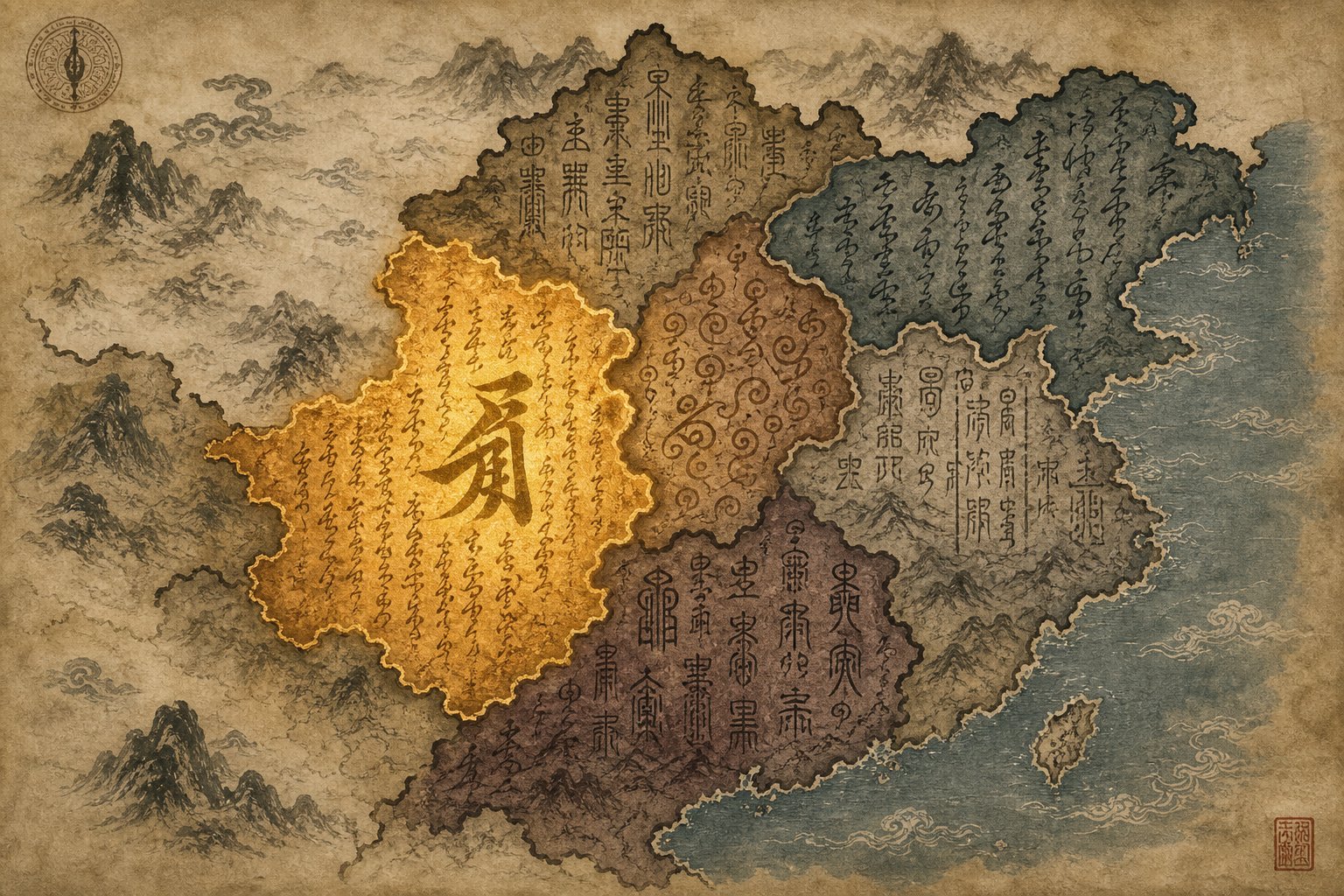 regional script variations across warring states china before qin standardization unified writing