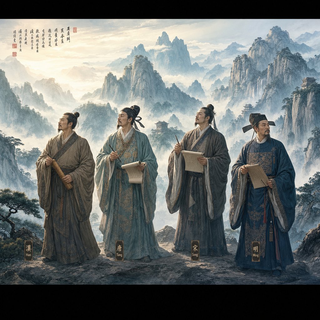scholars across chinese dynasties carried courtesy names reflecting literary elegance and moral aspiration