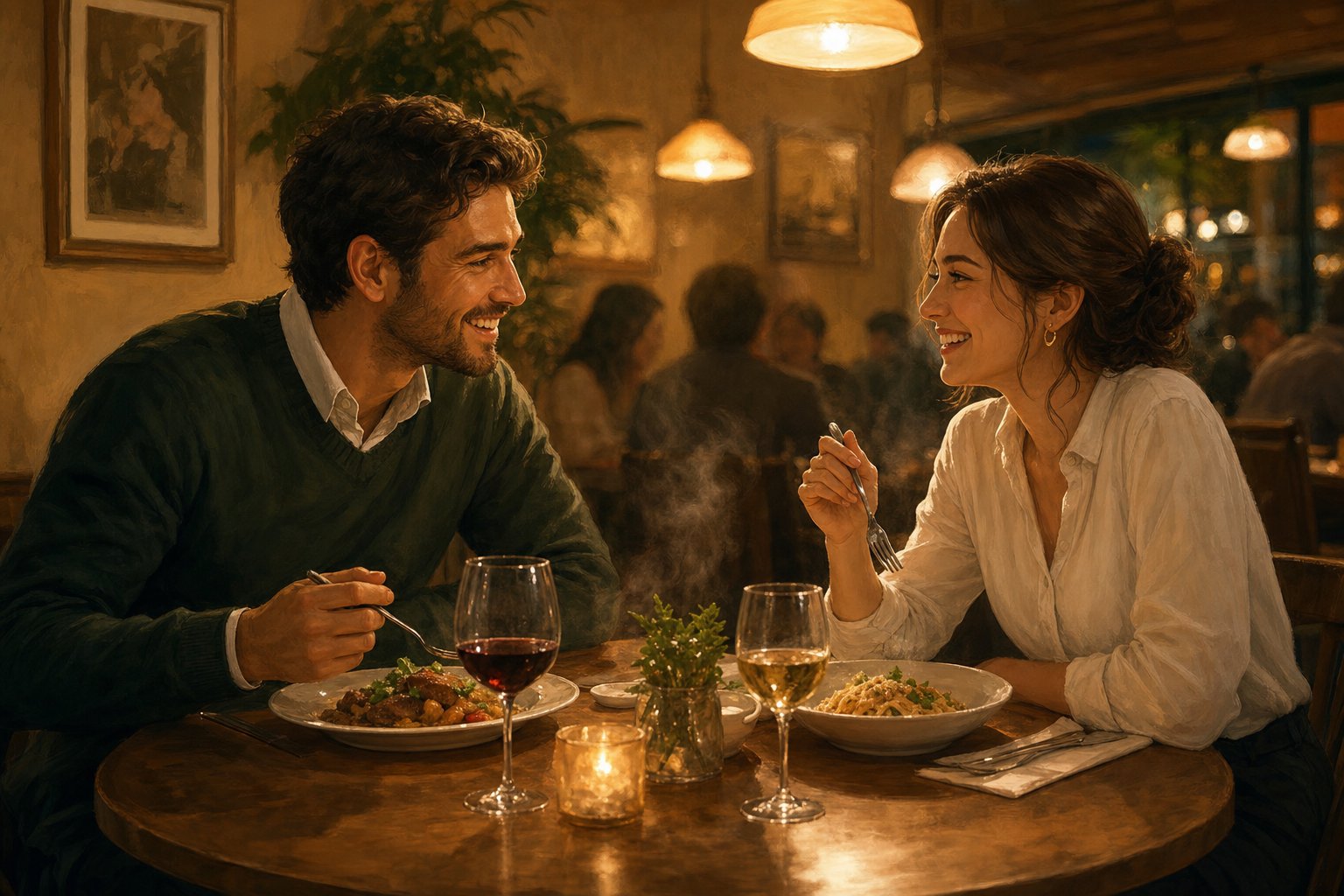 shared meals and personal conversations signal the transition point from surname to given name usage