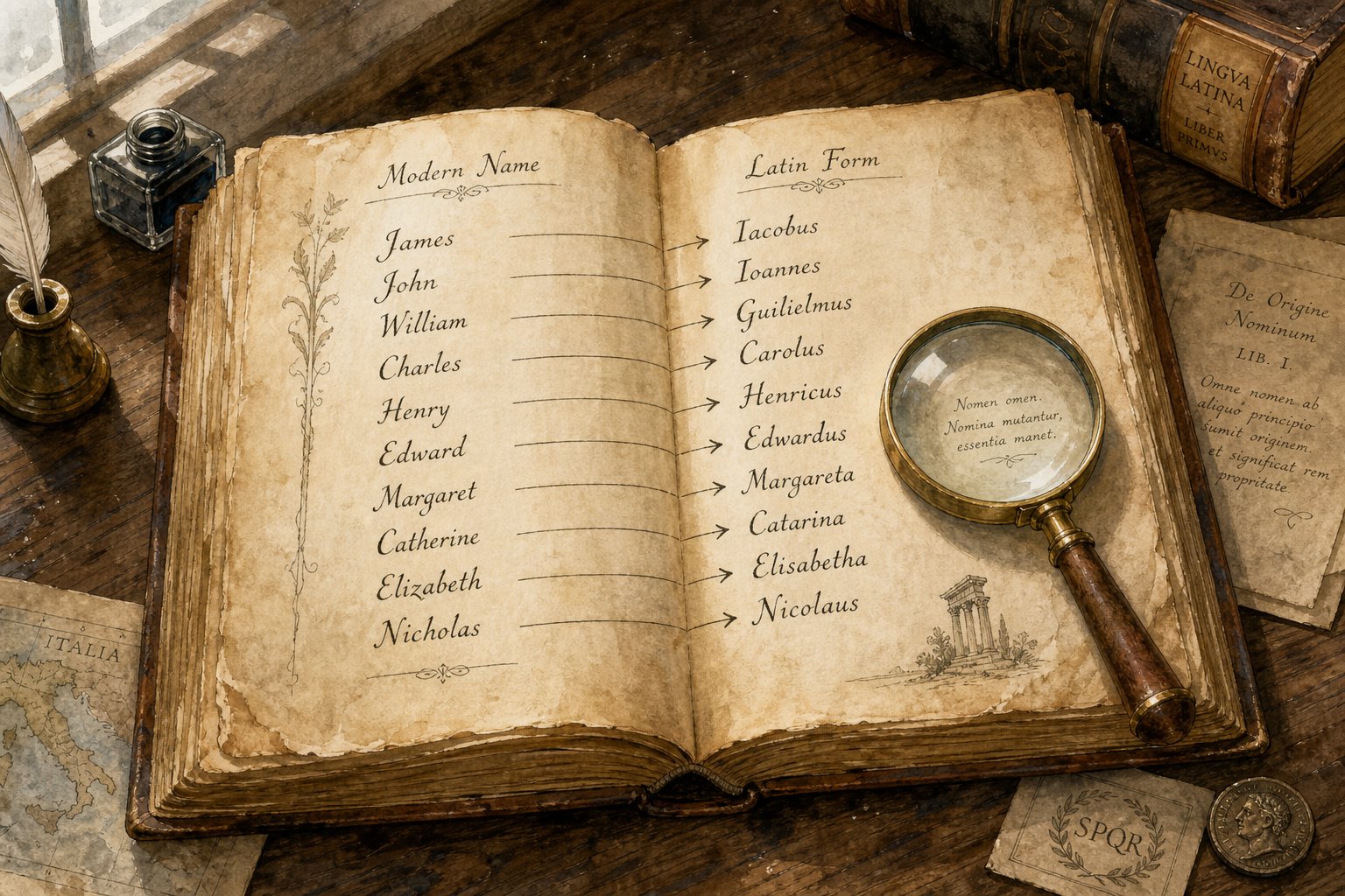 step by step name latinization transforms modern names into grammatically correct latin forms