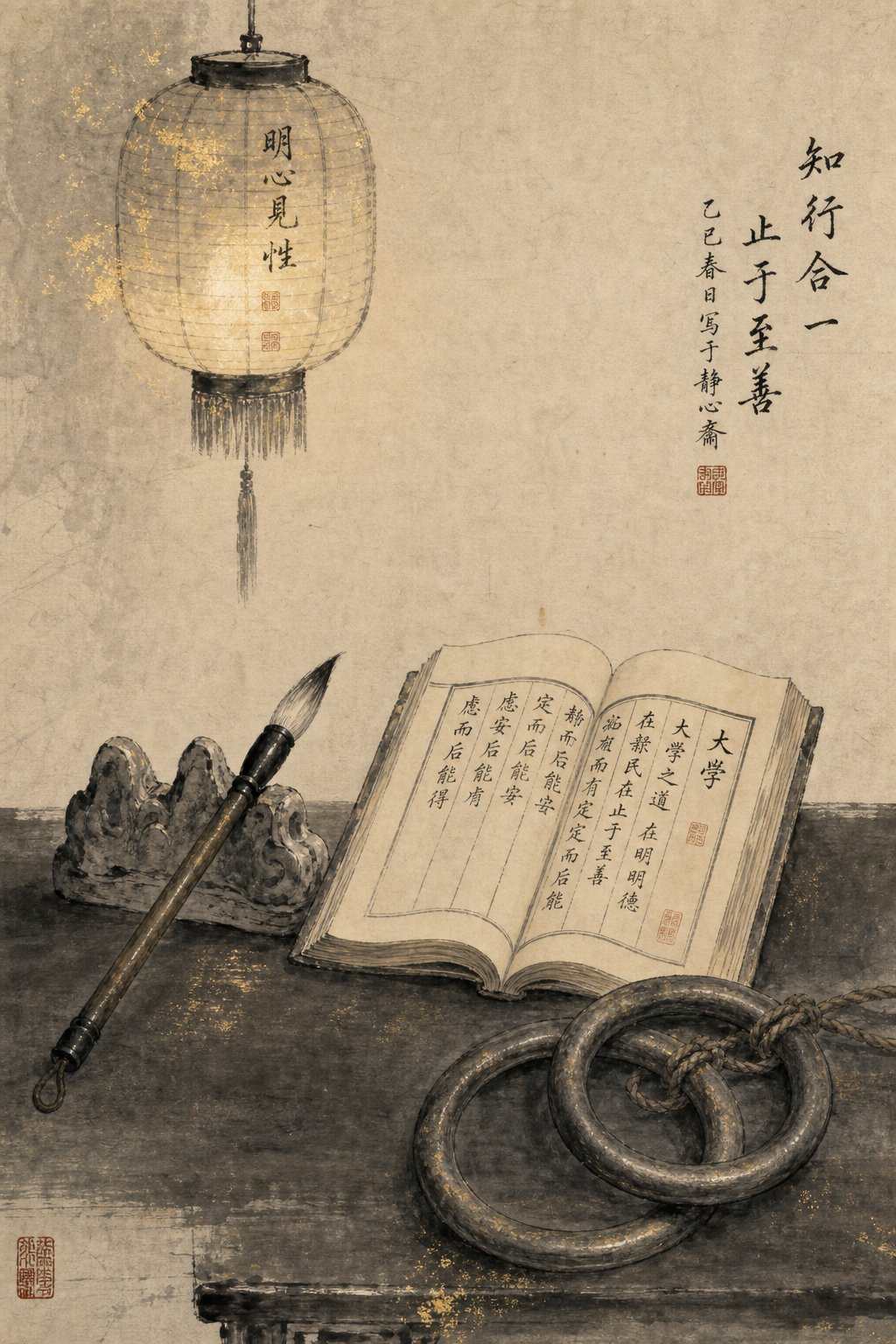 symbols of calligraphy philosophy and martial arts representing the diverse achievements of notable huang clan figures