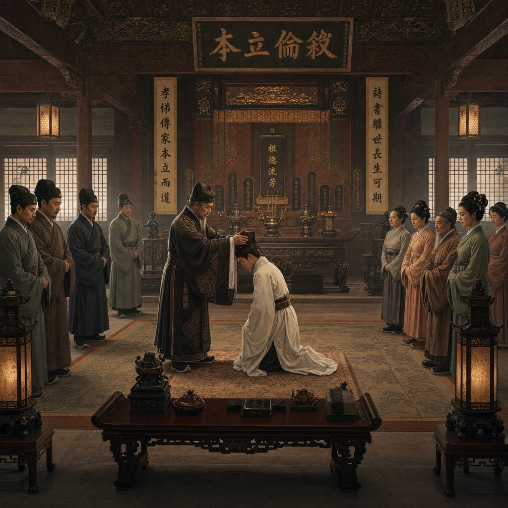 the capping ceremony (guanli) marked a young man's formal entry into adulthood in ancient china