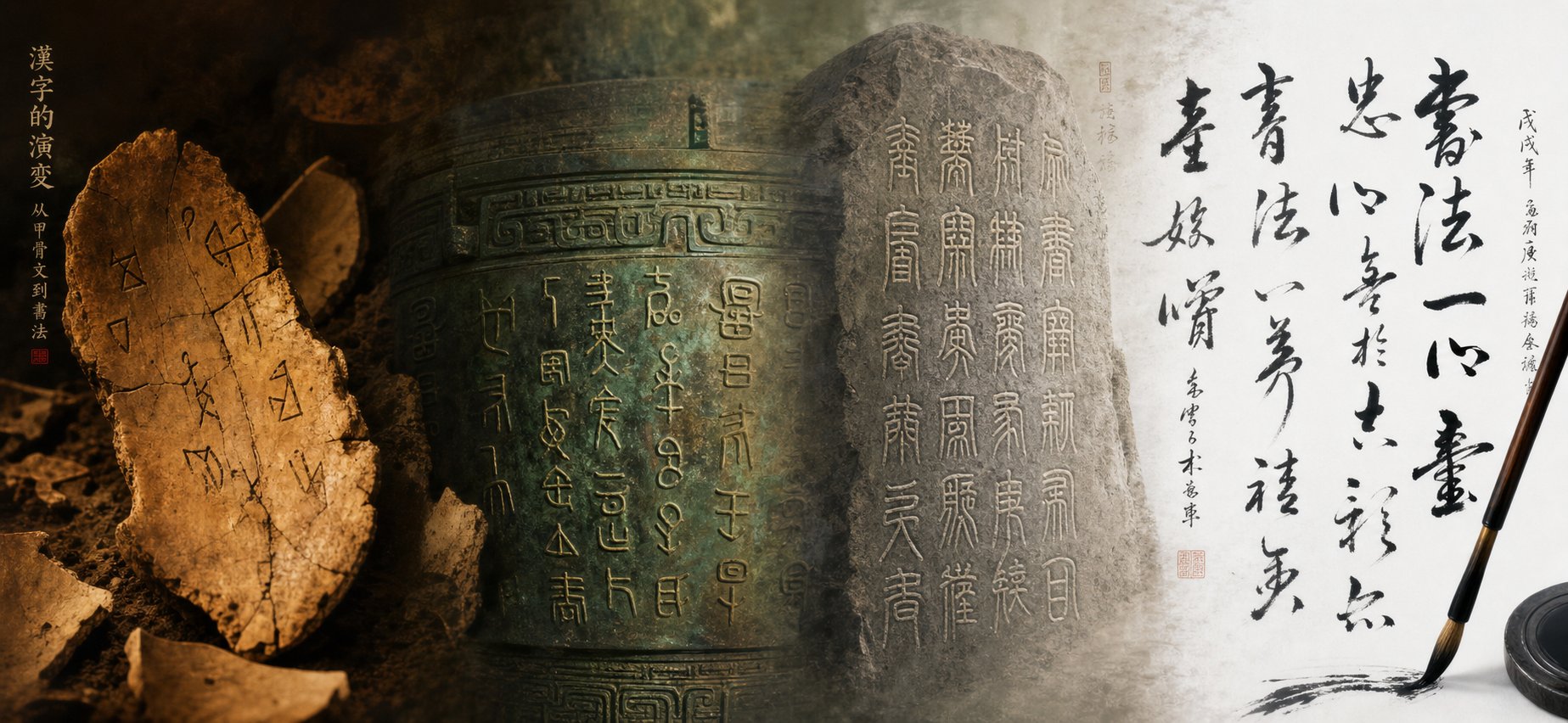 the dragon character evolved over 3000 years from pictographic carvings on oracle bones to the streamlined modern form