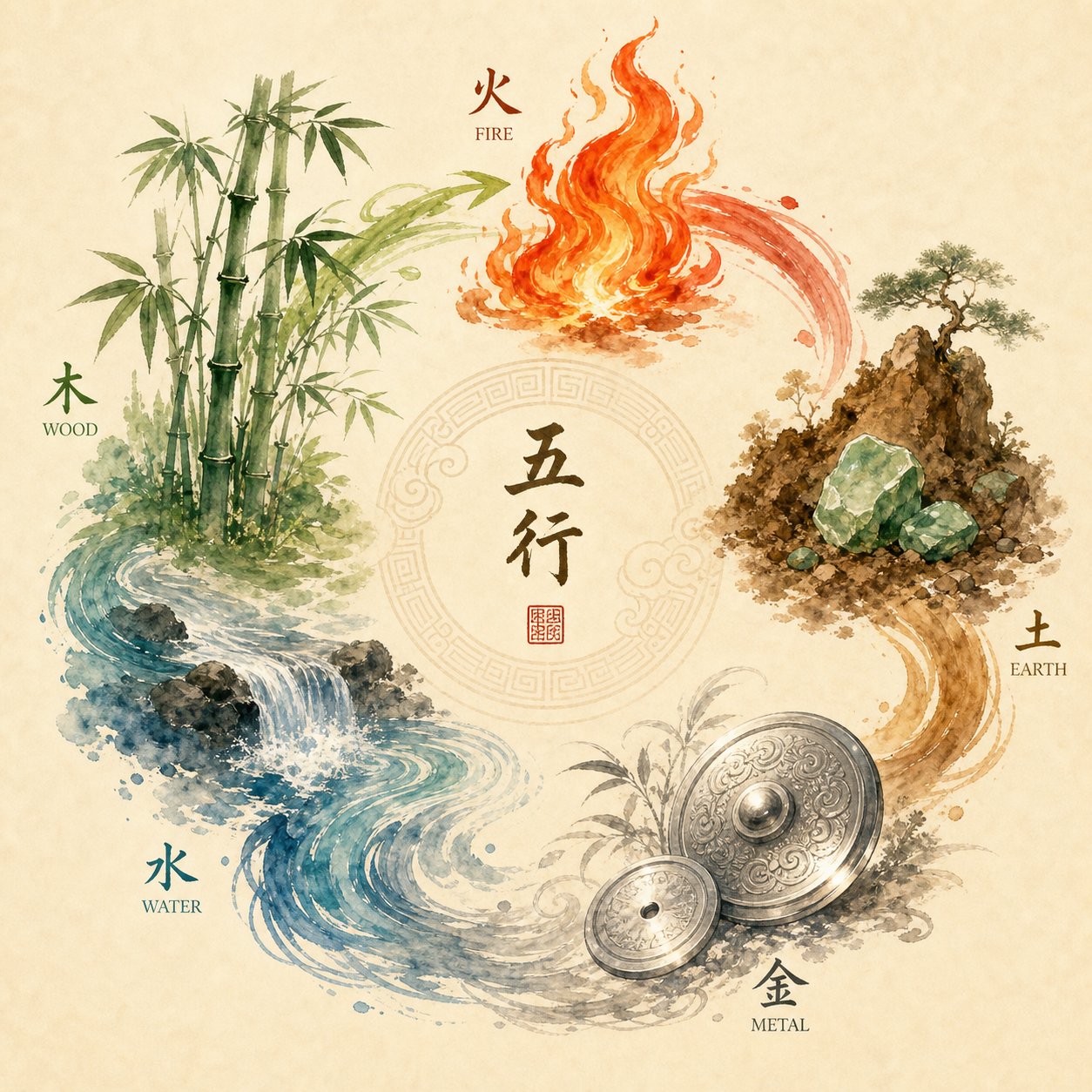 the five elements cycle determines which characters best support each specific dog year girl