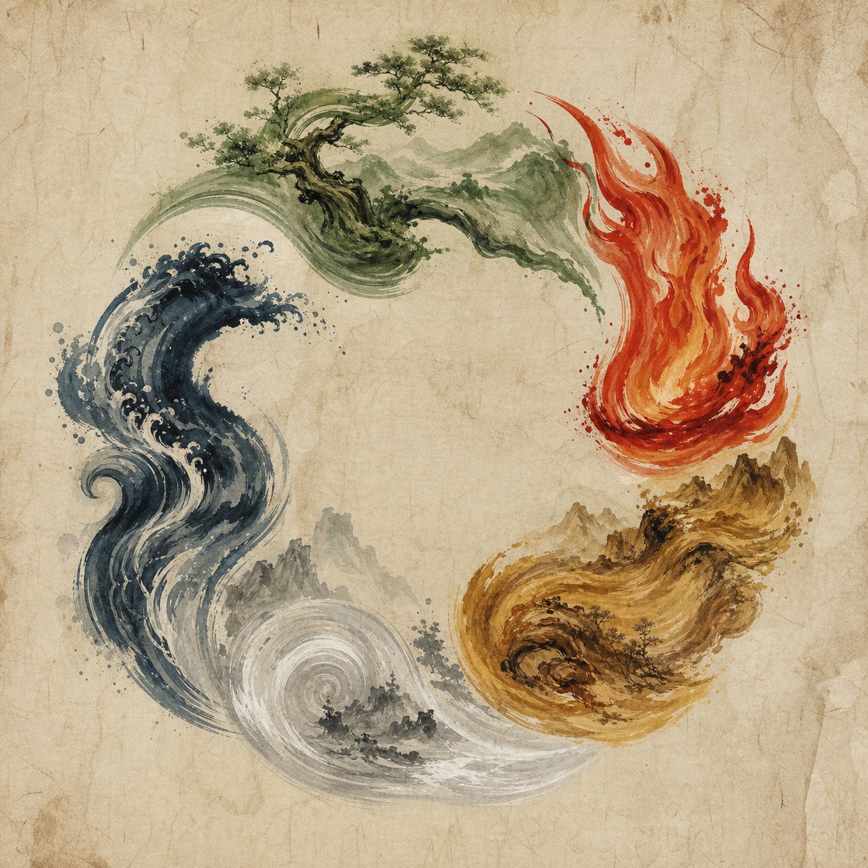 the five elements cycle used in traditional chinese naming to balance a child's birth chart