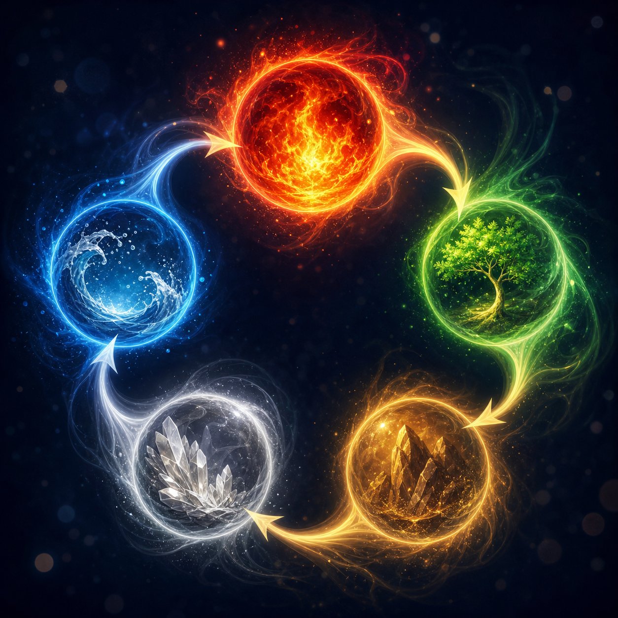the five elements generating cycle shows how wood feeds fire and guides smarter naming strategies
