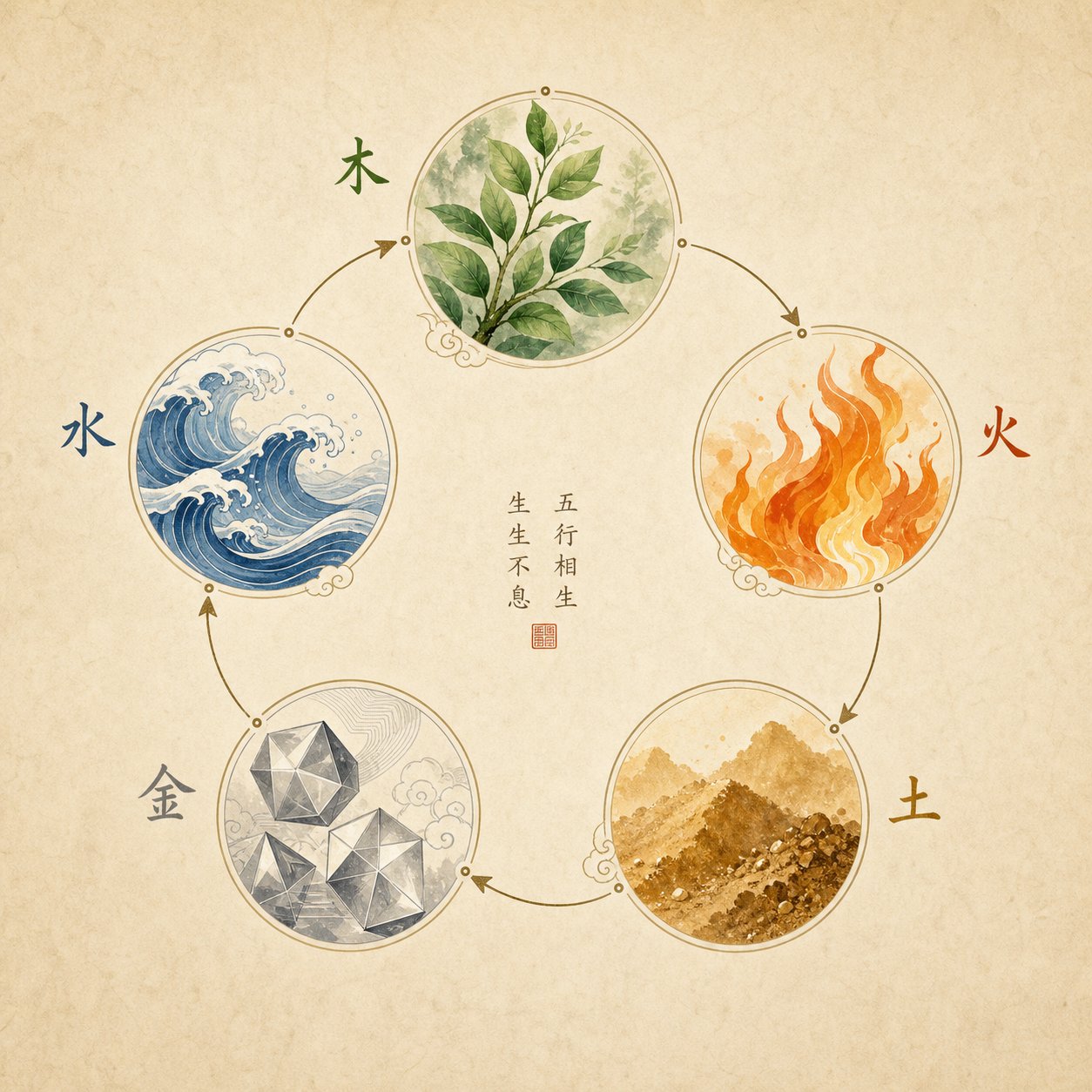 the five elements of wood fire earth metal and water guide traditional chinese name character selection