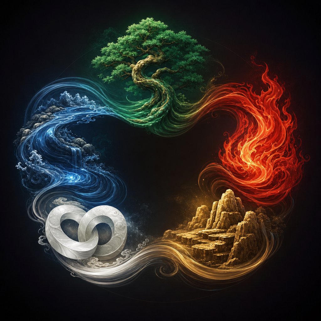 the five elements productive cycle showing how wood fire earth metal and water nourish each other in chinese naming philosophy