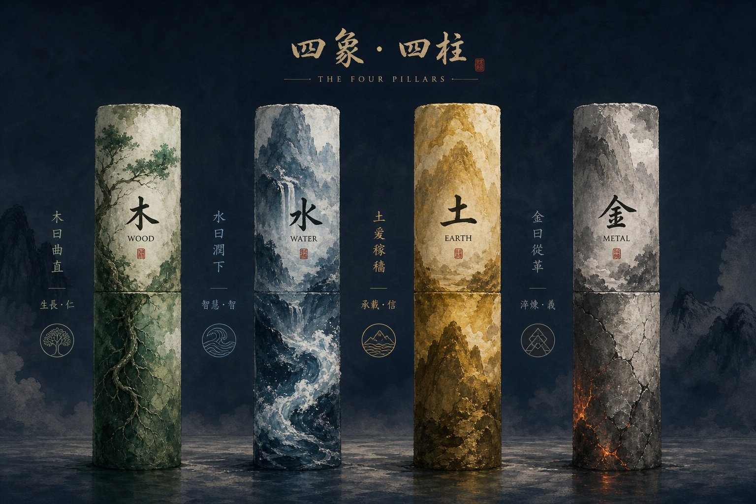 the four pillars of a bazi chart each contain a heavenly stem and earthly branch where fire may hide