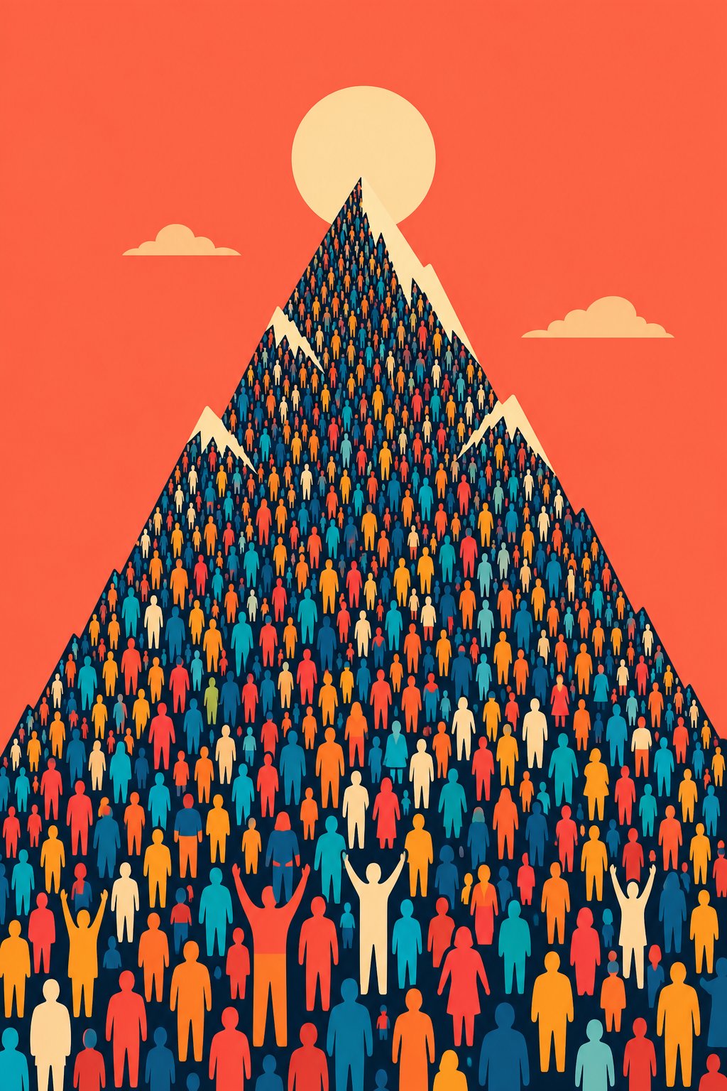 the idiom 人山人海 uses mountain imagery to describe overwhelming crowds in modern chinese