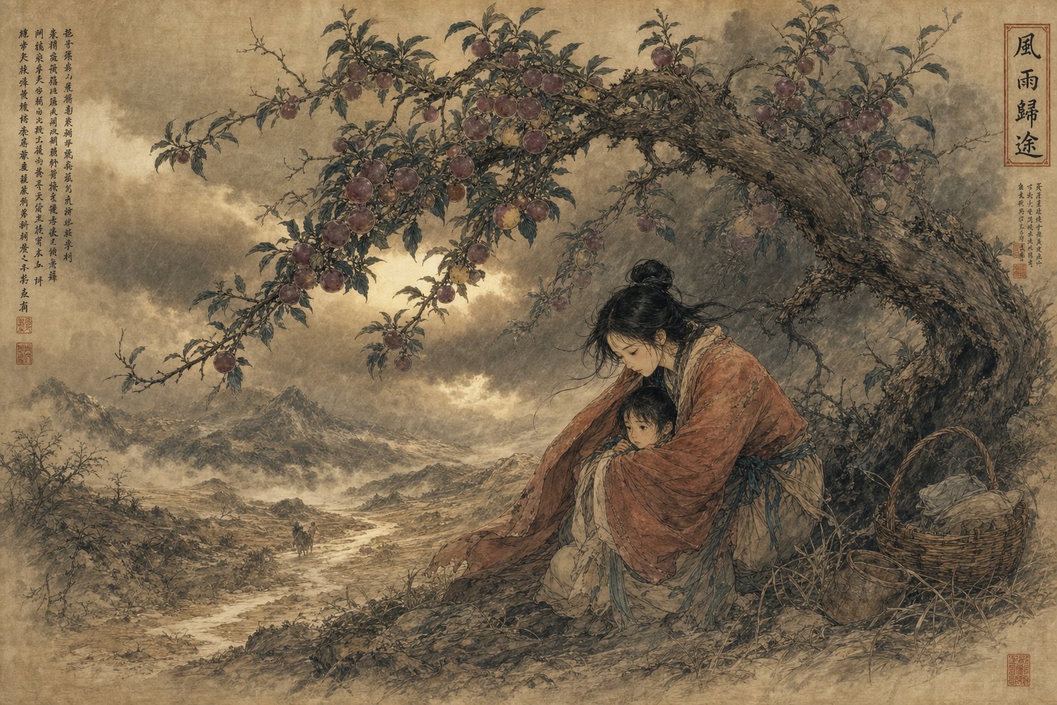 the legendary survival story of li lizhen and his mother who changed their surname to 李 (plum) after wild plum trees saved their lives