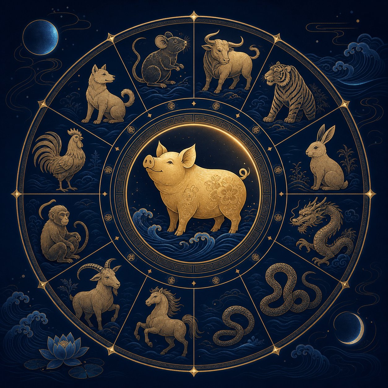 the pig occupies the final position in the earthly branch cycle symbolizing completion and fulfillment