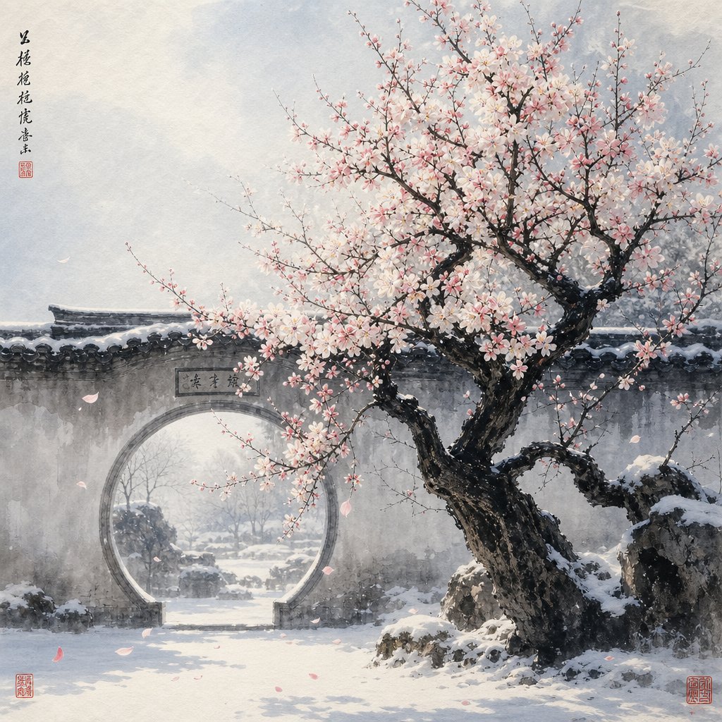 the plum blossom blooming through winter frost symbolizes the resilience encoded in the li surname character