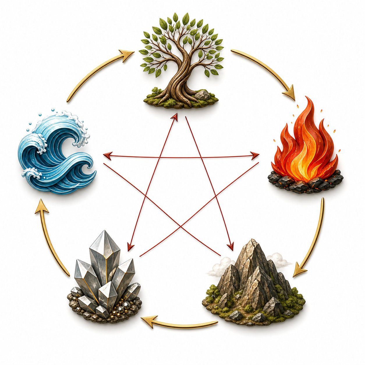the productive and destructive cycles of the five elements determine how name characters interact when placed together