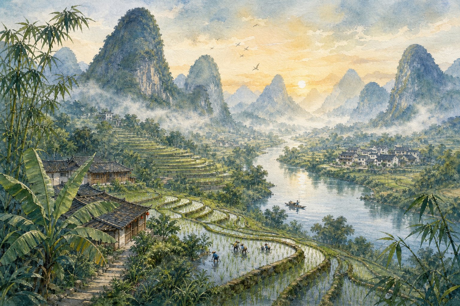 the rivers mountains and rice fields of guangxi directly inspire traditional zhuang given name elements