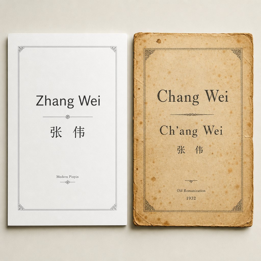 the same chinese name can look completely different under pinyin versus wade giles romanization