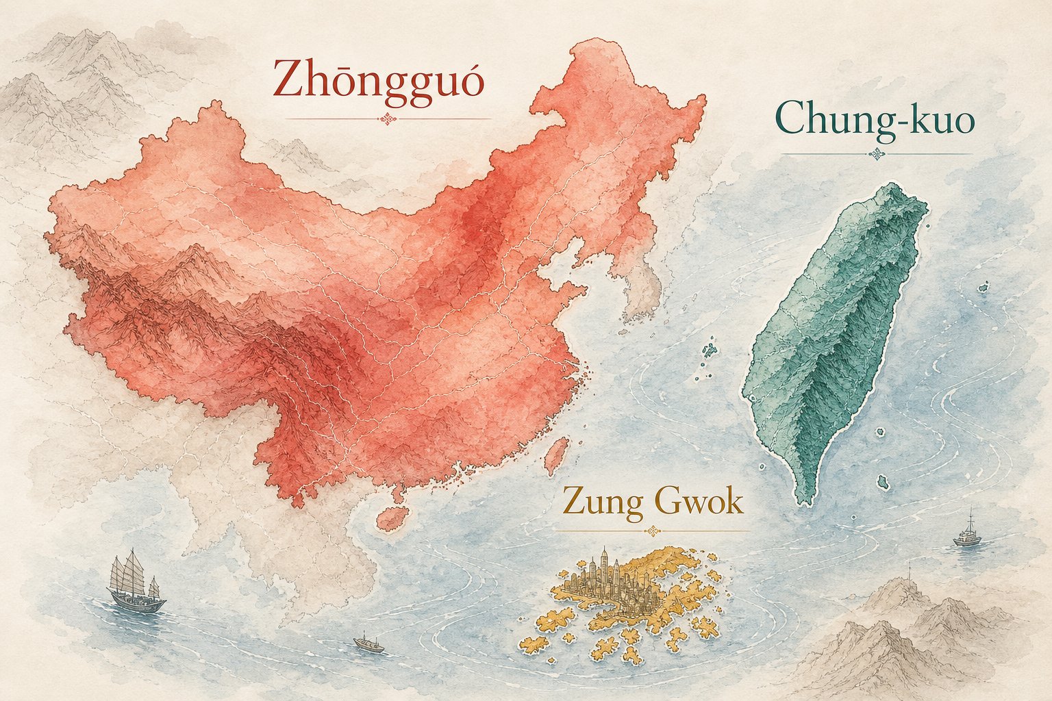 the same chinese name romanized differently across mainland china taiwan and hong kong