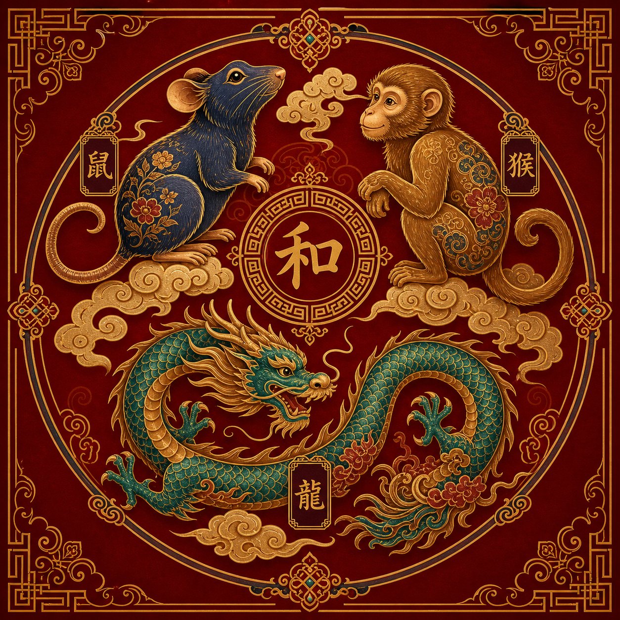 the three harmonies alliance of rat monkey and dragon strengthens zodiac naming through allied energy
