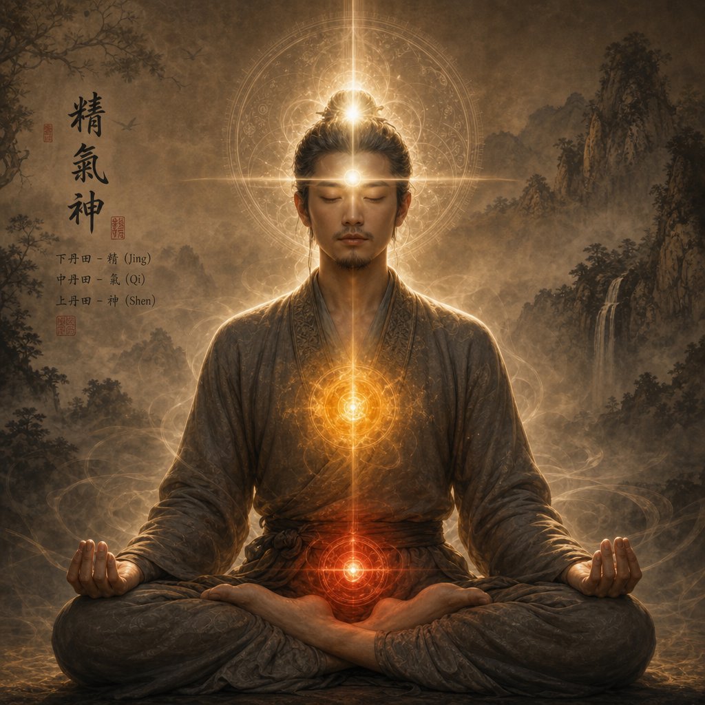the three treasures of tcm jing qi and shen as vital energies sustaining human life