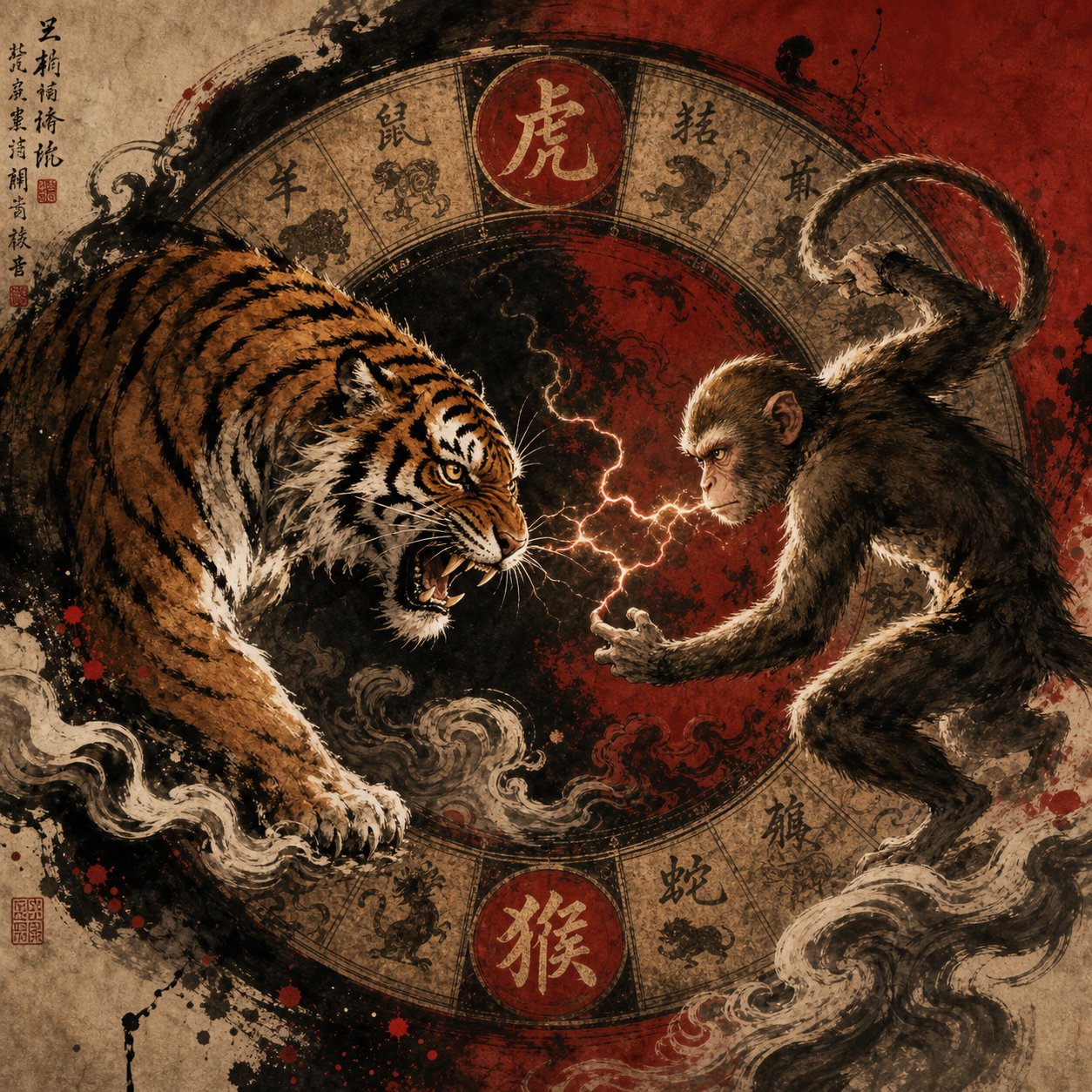 the tiger monkey clash is the most severe zodiac conflict affecting character selection for tiger names