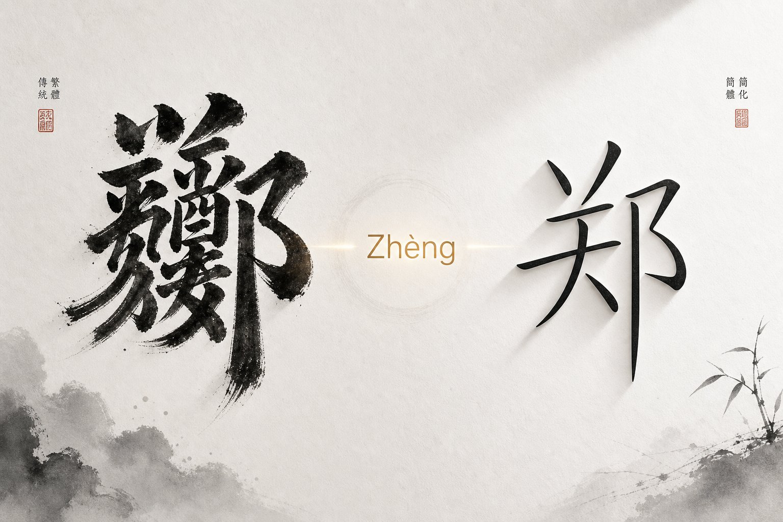 traditional and simplified forms of a surname character share the same pinyin romanization