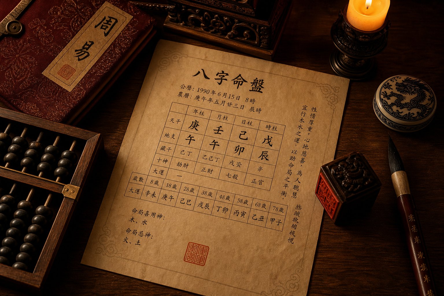 traditional bazi birth chart tools used in chinese baby naming numerology and stroke count analysis