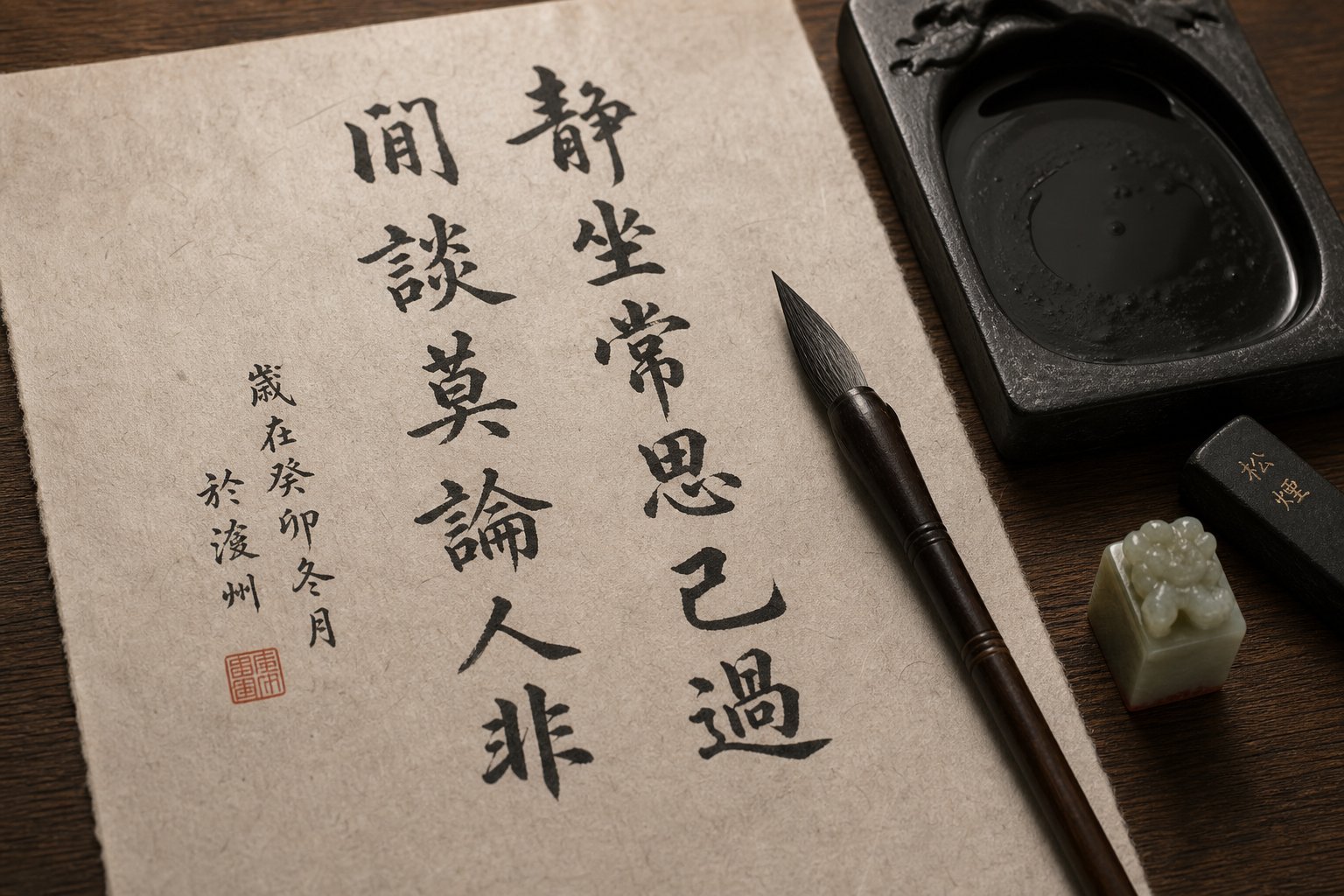 traditional calligraphy tools representing the thoughtful process of crafting a meaningful chinese baby name