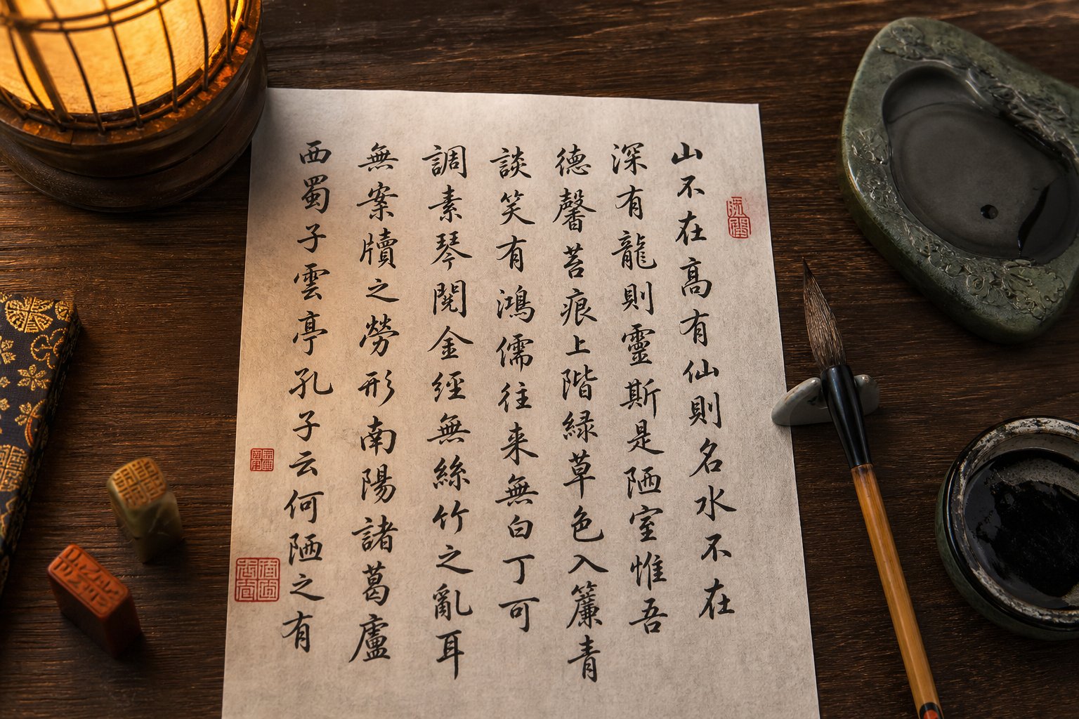 traditional chinese calligraphy tools used in the practice of zodiac based naming for monkey year children