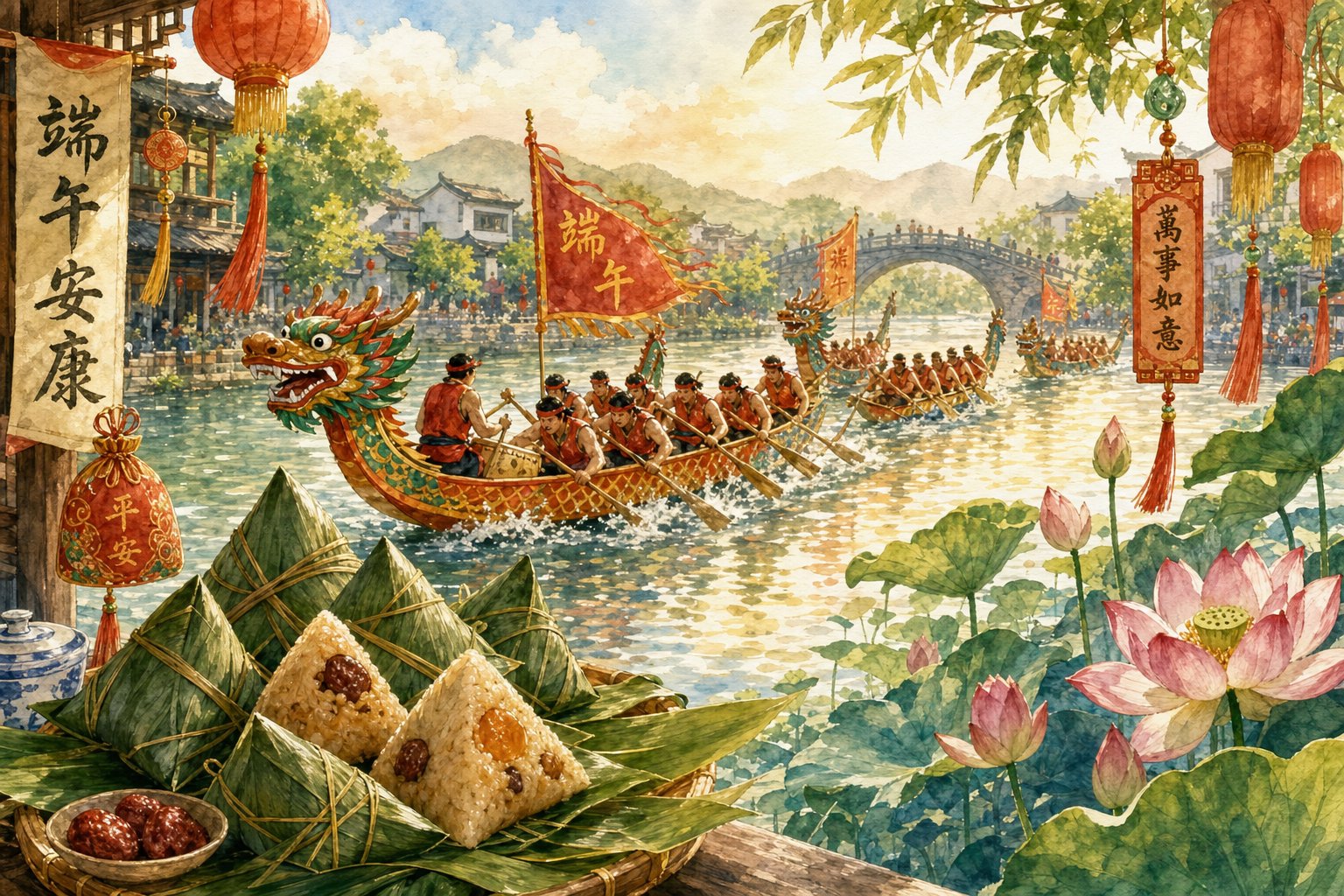 traditional chinese summer customs including dragon boat festival celebrations and seasonal foods