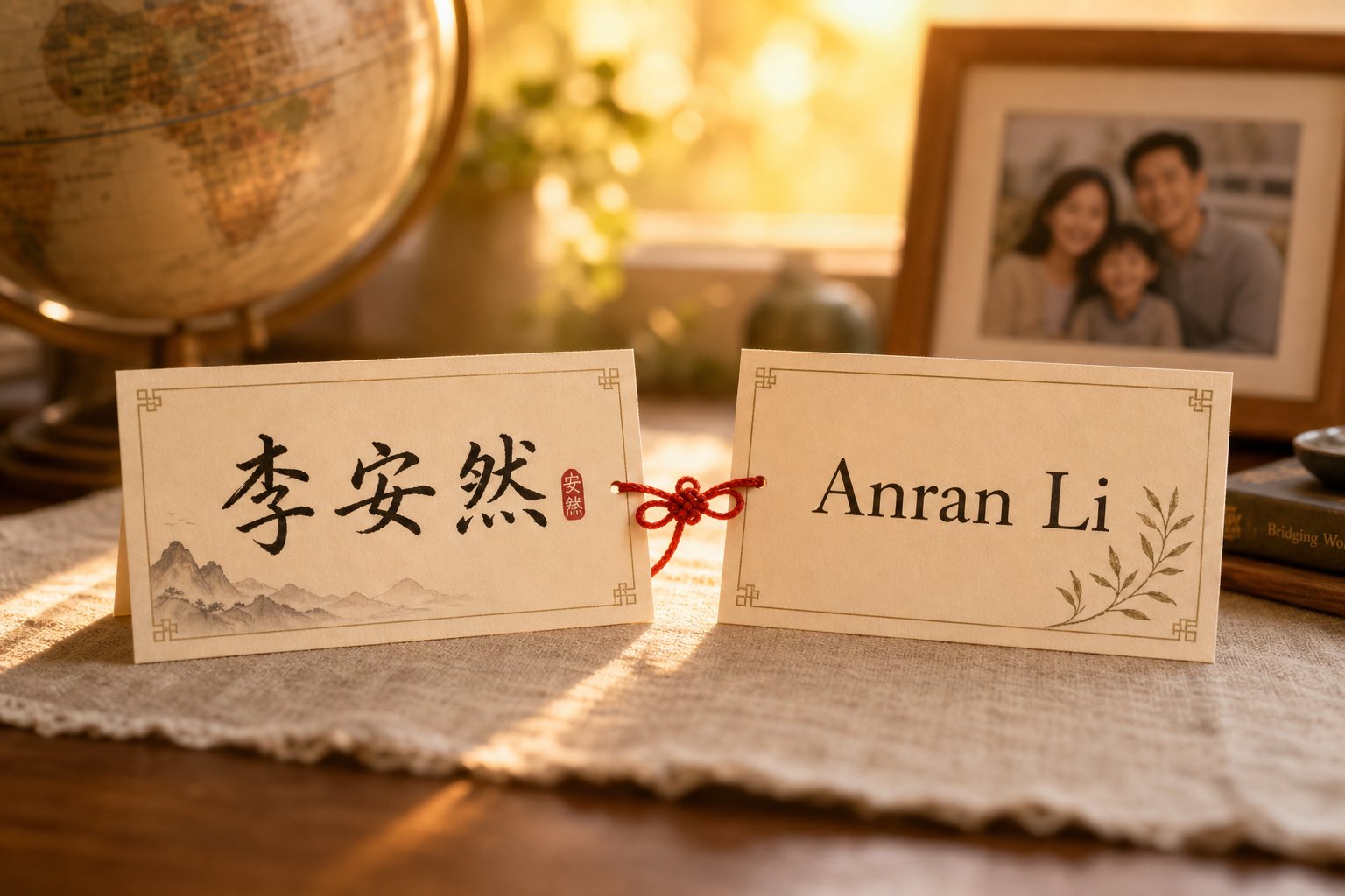 two name cards bridging chinese and english traditions for bicultural families choosing love themed names