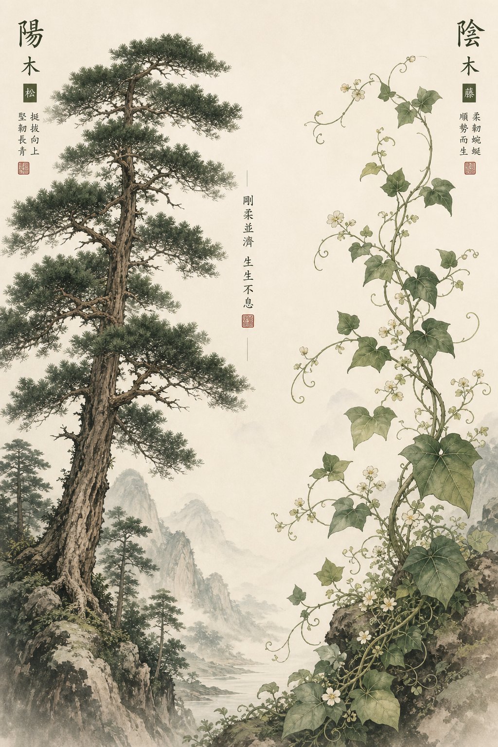 yang wood as a towering tree versus yin wood as flexible vines in bazi naming