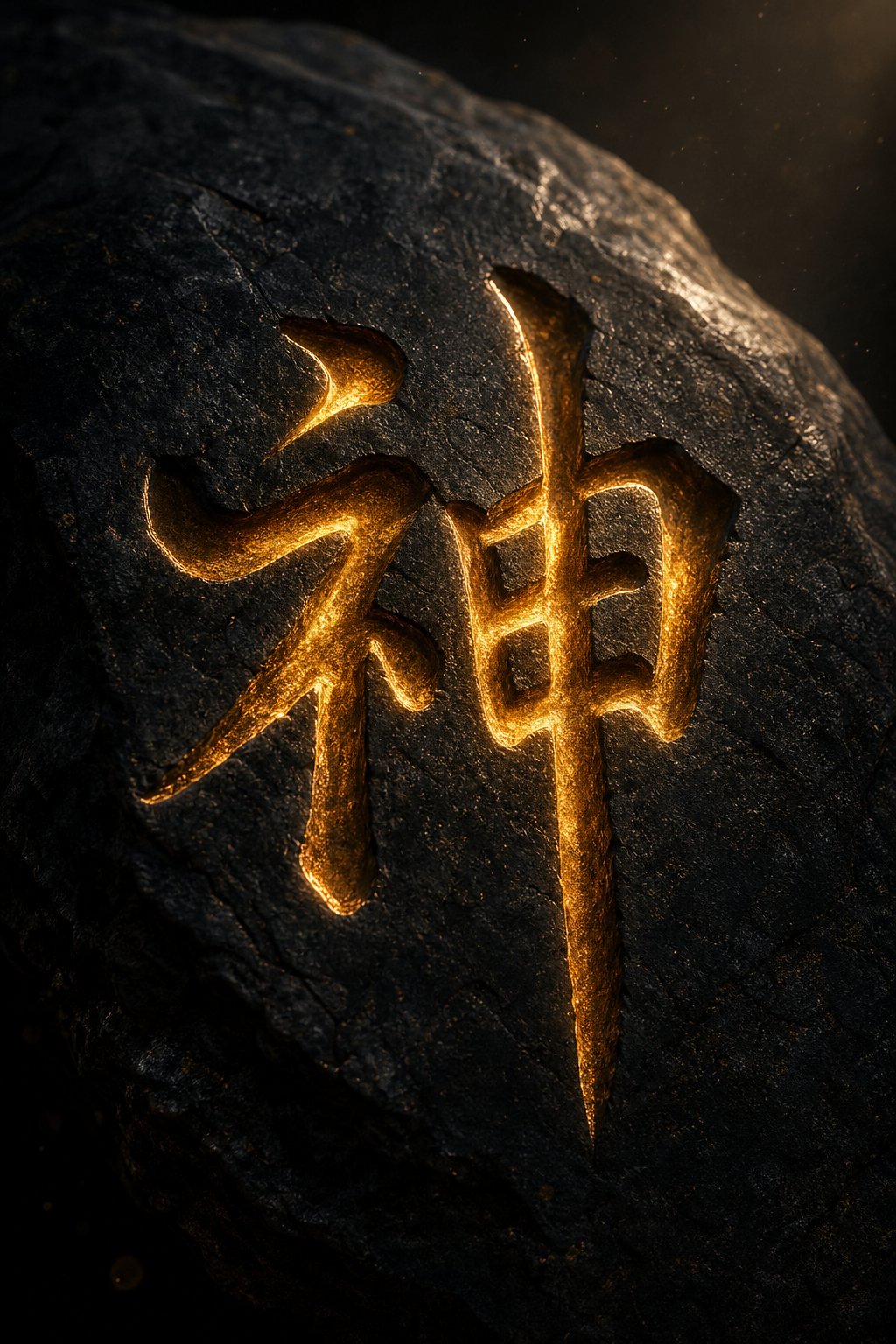 a chinese character carved in stone representing the permanence and strength embedded in meaningful names
