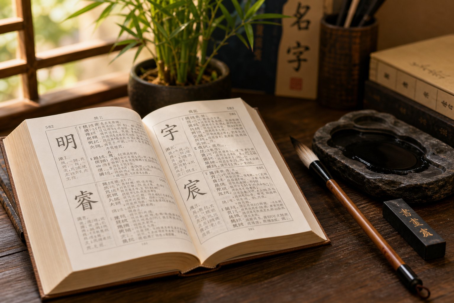a naming workspace blending traditional tools with modern resources for choosing a balanced chinese name