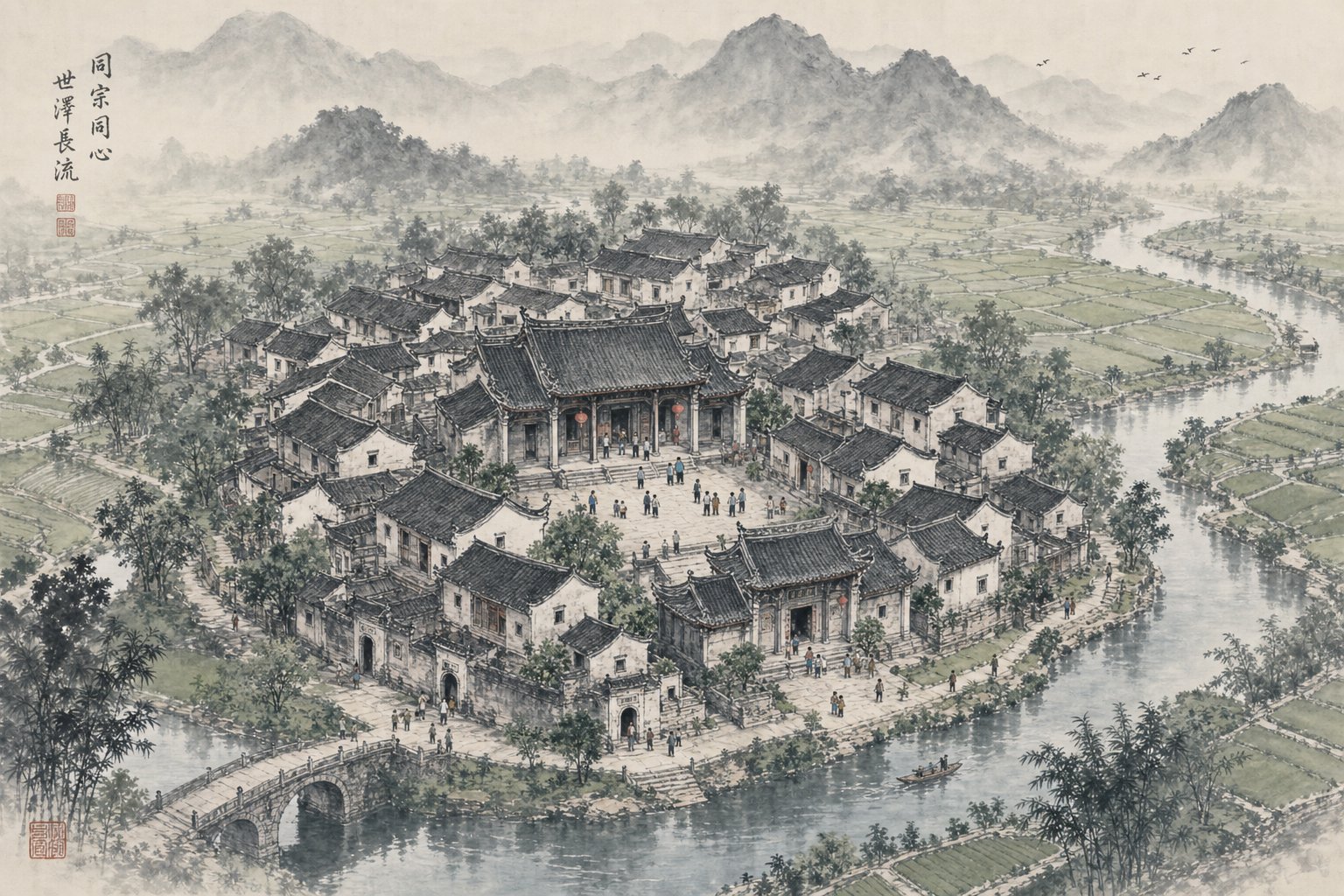 a single surname village in southern china where all residents share a common patrilineal ancestor
