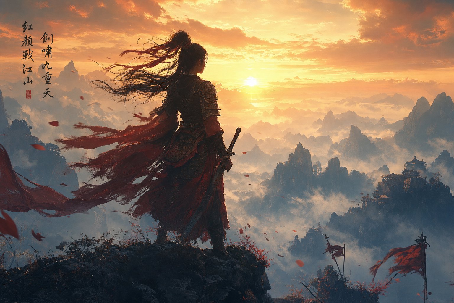 a warrior figure evoking the strength and courage behind powerful chinese girl names