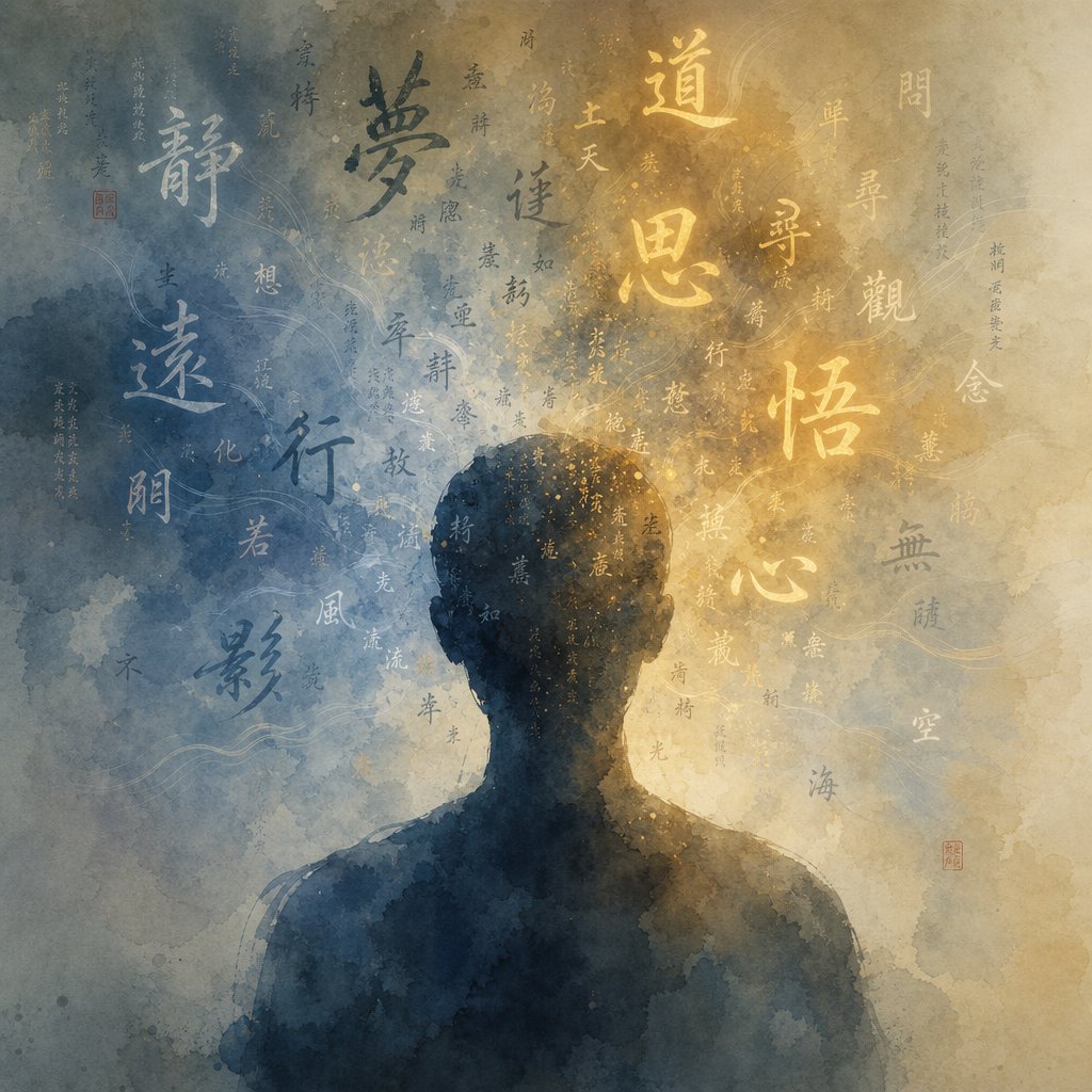 abstract visualization of how chinese name characters activate mental associations and shape listener perceptions