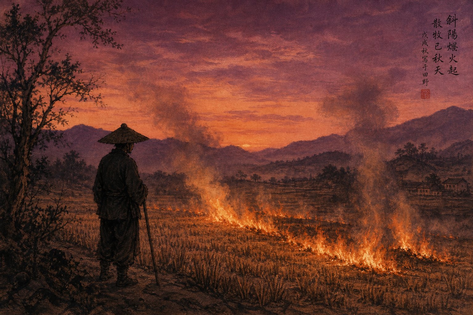 ancient farmers burned fields after harvest the agricultural origin behind fire in the autumn character