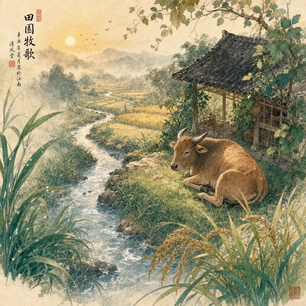 auspicious ox year radicals represent what the ox needs to thrive grass water shelter and fields