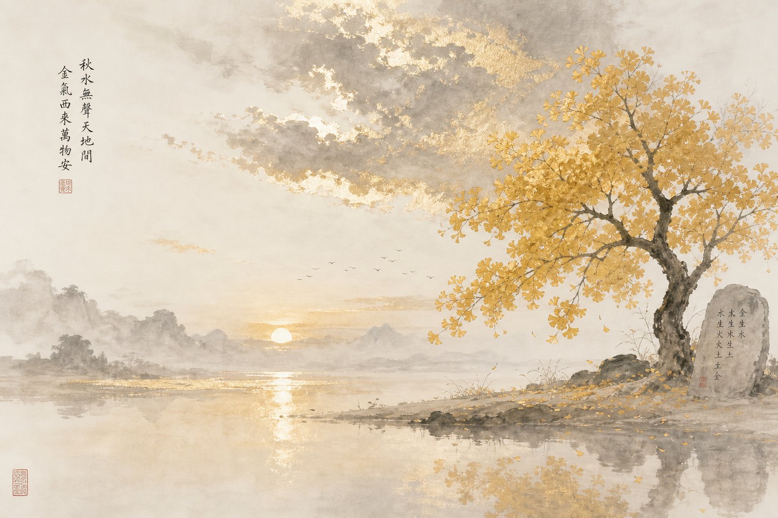 autumn connects to the metal element the west direction and themes of reflection in chinese philosophy