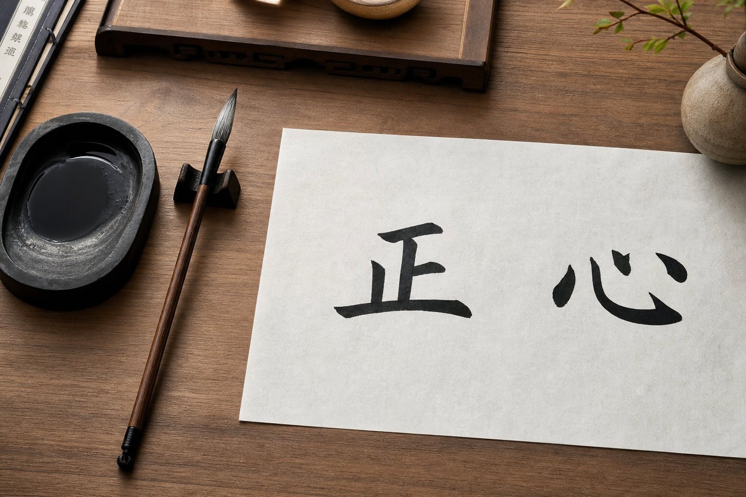balanced calligraphy arrangement illustrating the concept of visual and tonal harmony in chinese naming