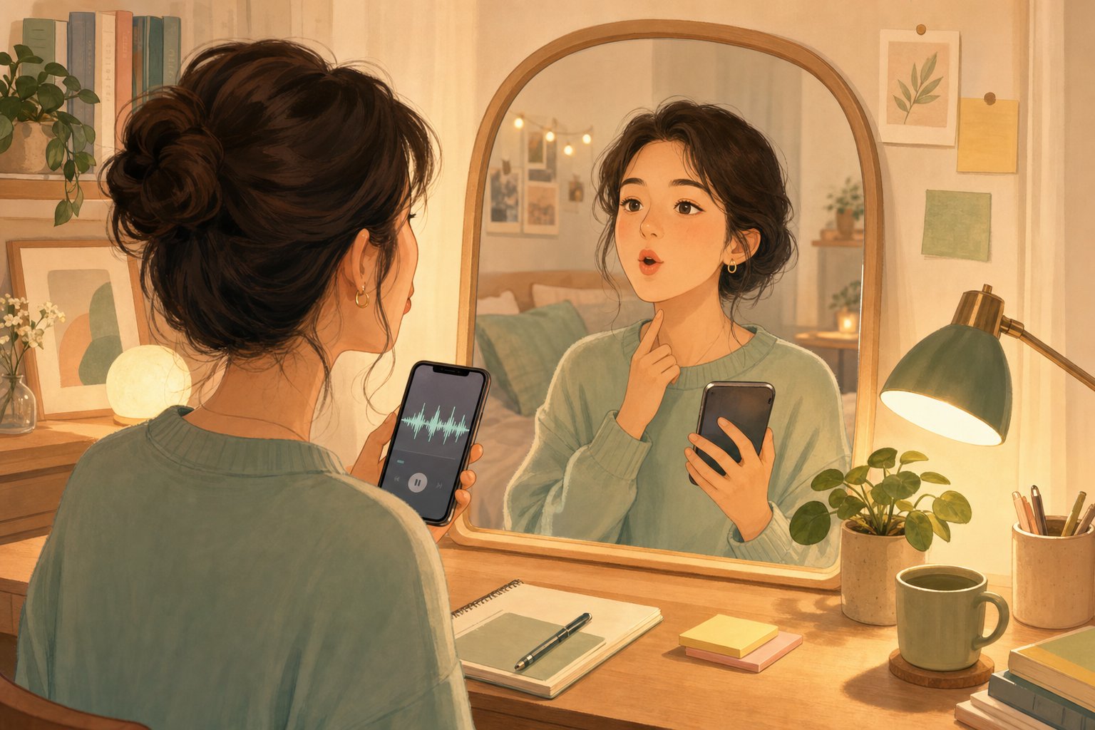 building a daily pinyin pronunciation practice routine with video audio tools and a mirror