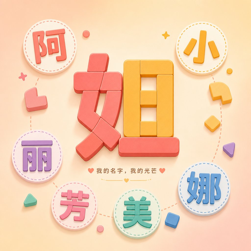 chinese families build personalized sister nicknames by combining prefixes and name characters with 姐