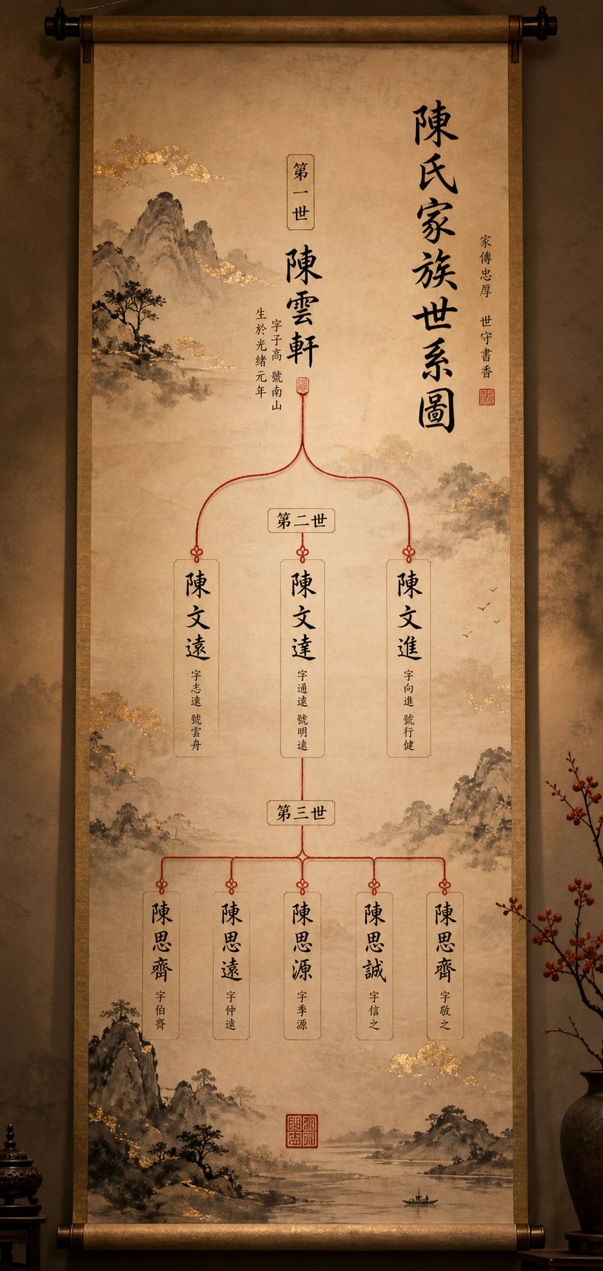 chinese naming conventions place family lineage first encoding generational identity directly into each name