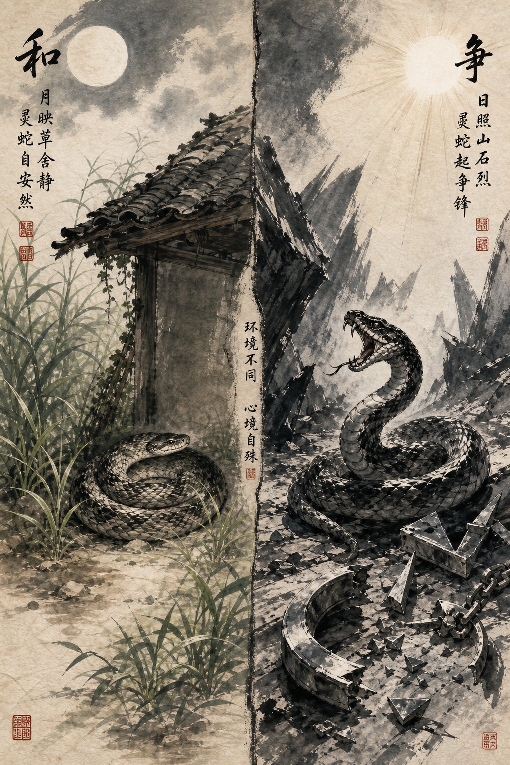 contrasting favorable shelter symbolism with clash elements that snake year names should avoid