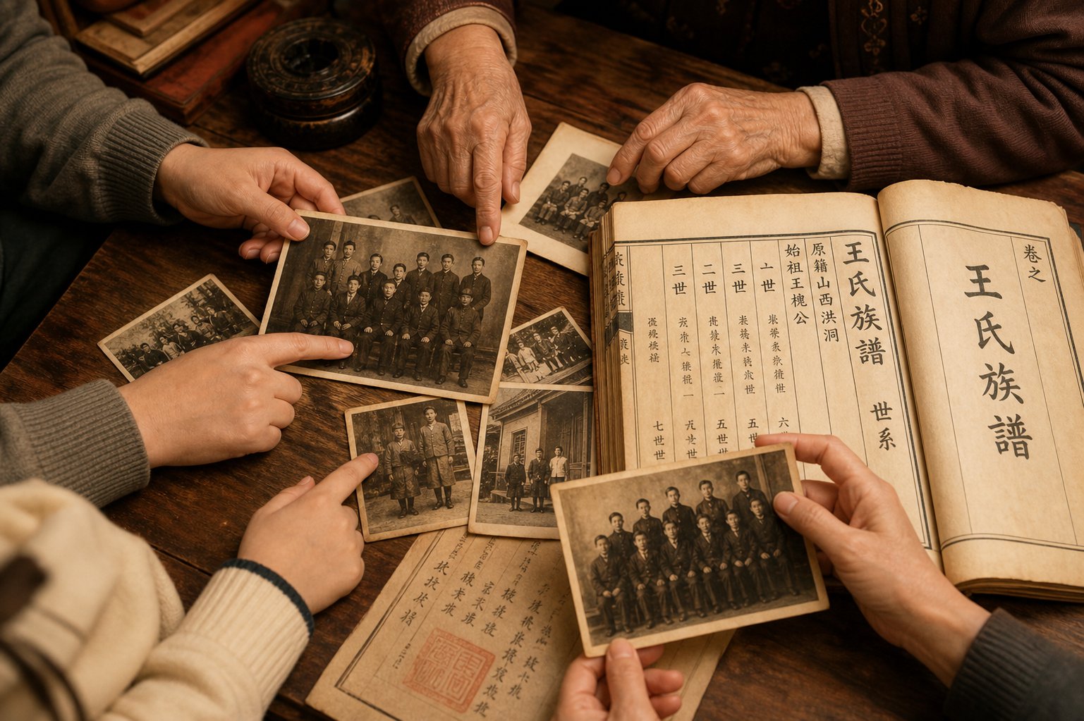 family records and elder knowledge are the most direct path to confirming your surname character