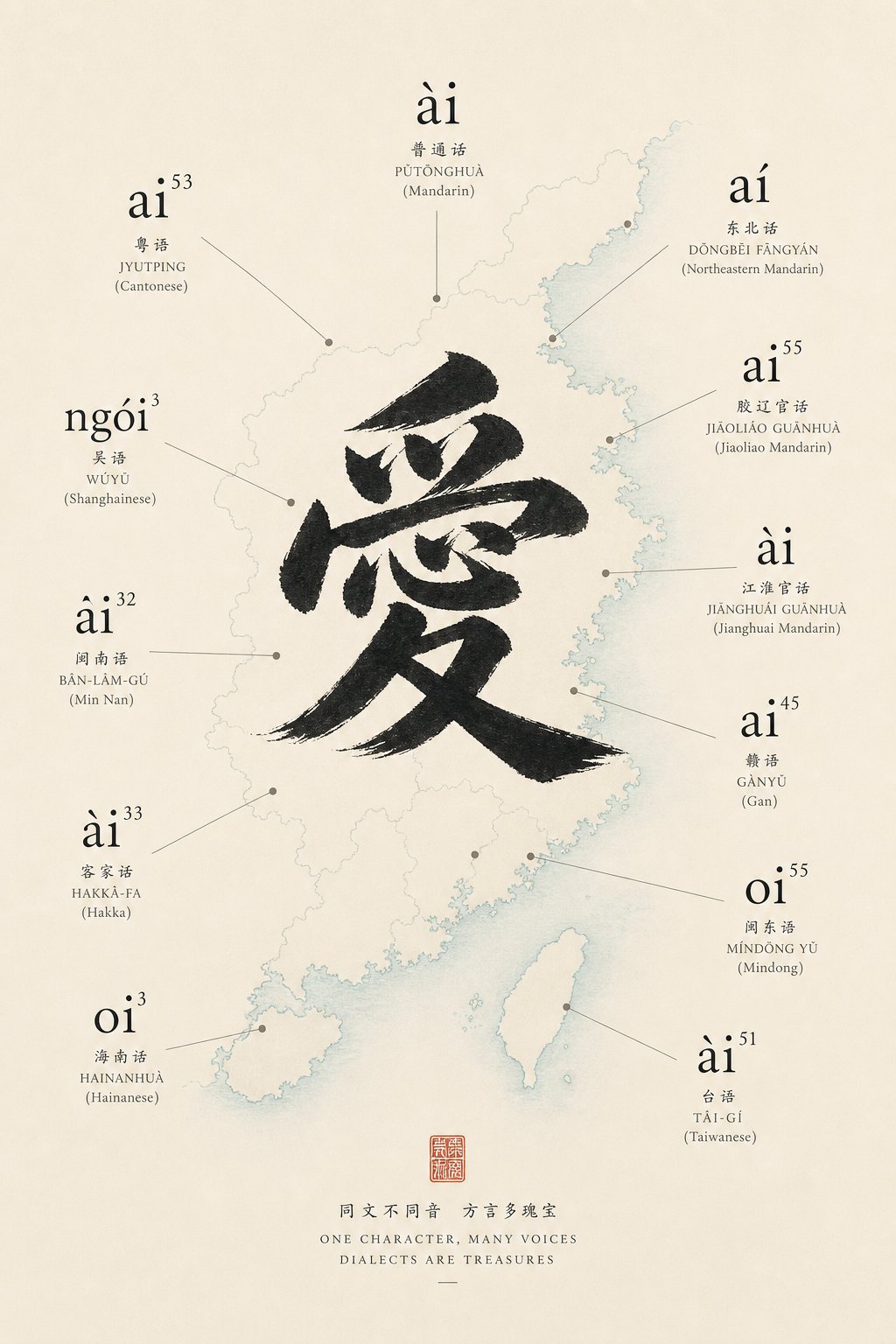how one chinese surname character produces multiple romanized spellings across different dialect regions