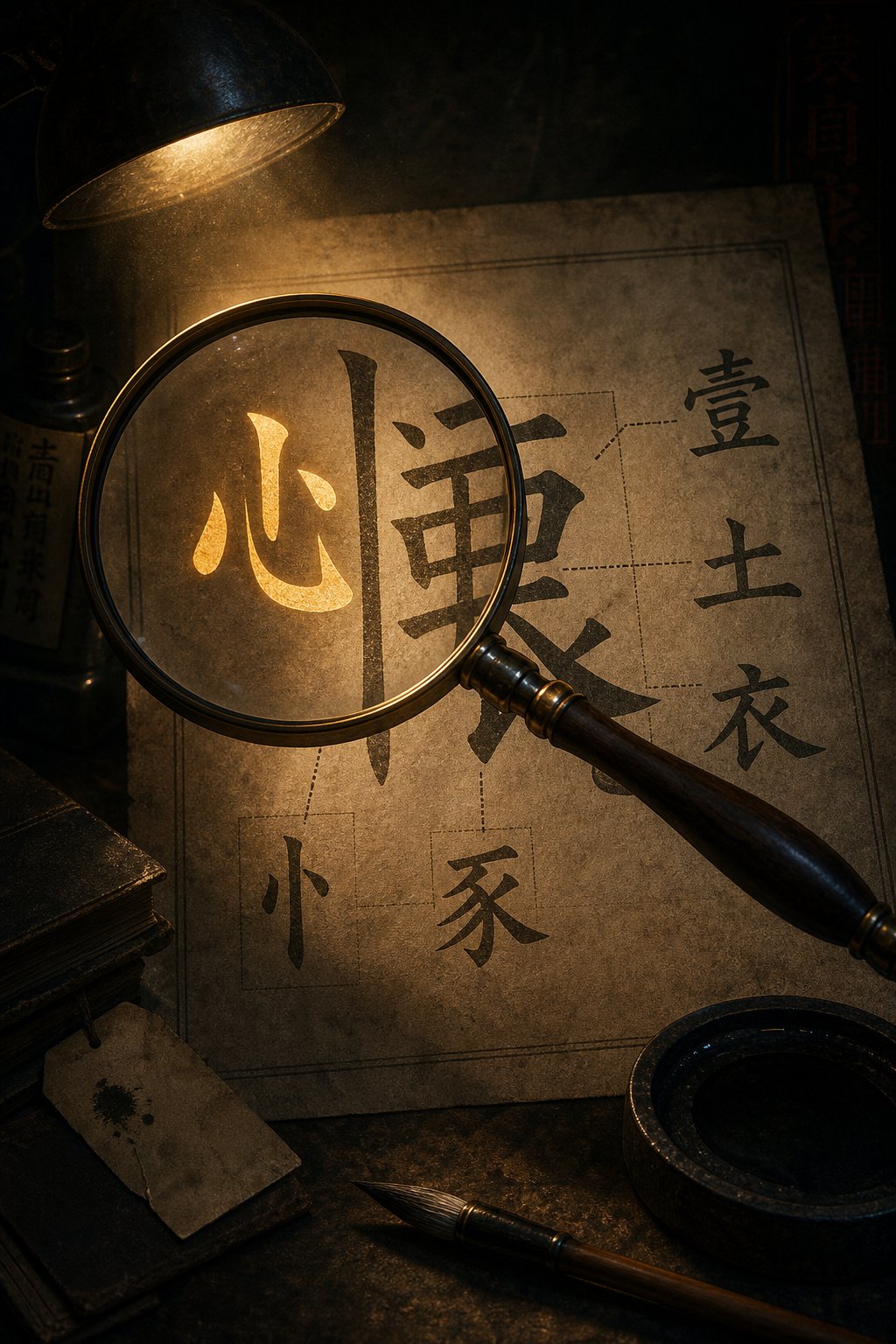 identifying the radical in an unfamiliar character works like detective work revealing meaning through systematic decomposition