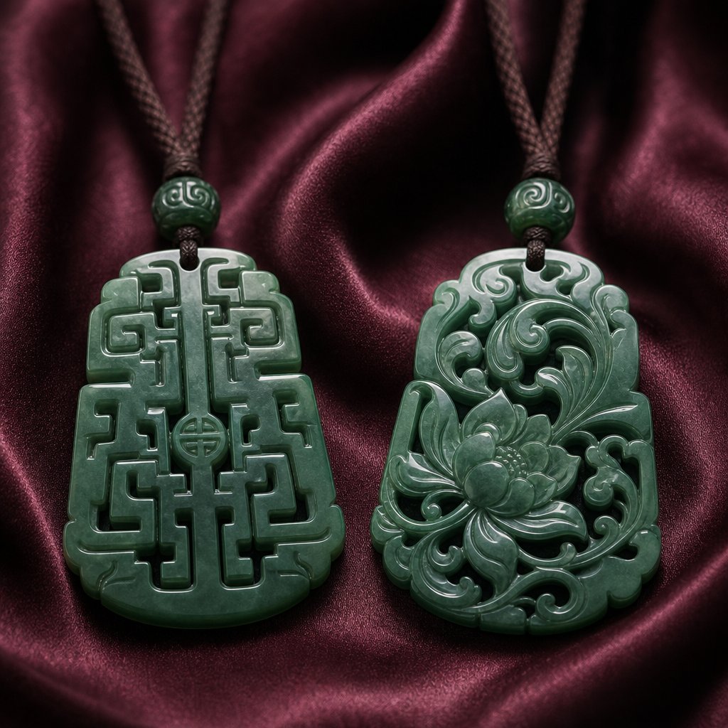 jade pendants representing the traditional pairing of strength oriented and grace oriented virtues in chinese naming conventions
